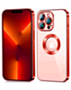 Shiny Wireless Charging Clear Case - RED for iPhone 13 Pro (Only Ground Shipping)