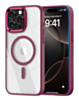 Shiny Magnetic Clear Cases (Burgundy) for iPhone 13 Pro Max (Only Ground Shipping)