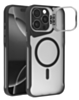 Matte Transparent Camera Stand Case with Wireless Charging - BLACK for iPhone 13 Pro Max (Only Ground Shipping)