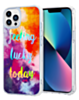 Flower Print Design Hard Clear Case - G149 for iPhone 13 Pro (Only Ground Shipping)