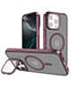 Slim Transparent Camera Stand Case with Wireless Charging - RED for iPhone 13 Pro Max (Only Ground Shipping)