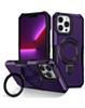 Hard PC Shockproof Case w /Ring Holder - DARK PURPLE for iPhone 13 Pro Max (Only Ground Shipping)