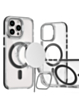 Thin Magnetic Clear Case with Camera Stand Kickstand - BLACK for iPhone 13 Pro Max (Only Ground Shipping)