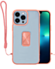 Hard Clear Magnetic Case with Hand Rope - PINK for iPhone 12 Pro Max (Only Ground Shipping)