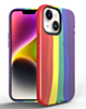 Thinner Heavy Duty Rainbow Case - RED for iPhone 13 / 14 / 16e / 17e (Only Ground Shipping)