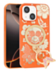 Luxury Diamond Shiny Cases with Butterfly Ring Design (ORANGE) for iPhone 13 / 14 (Only Ground Shipping)