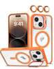 Transpalet Silicone case & Camera stand with Camera Lens - ORANGE for iPhone 13 / 14 (Only Ground Shipping)