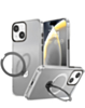 Transparent Magnetic Case with Kickstand (BLACK) for iPhone 13 / 14 (Only Ground Shipping)