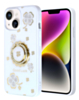Luxury Diamond Shiny Cases with Ring - WHITE for iPhone 14 / 13 (Only Ground Shipping)