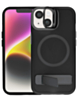 Matte Transparent Camera Stand Case with Wireless Charging for iPhone 13 / 14 (BLACK) (Only Ground Shipping)