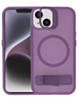 Matte Transparent Camera Stand Case with Wireless Charging for iPhone 13 / 14 (PURPLE) (Only Ground Shipping)