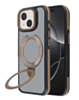 Matte Transparent Case with Wireless Charging Kickstand - DARK BROWN for iPhone 13 / 14 (Only Ground Shipping)