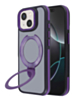 Matte Transparent Case with Wireless Charging Kickstand - PURPLE for iPhone 13 / 14 (Only Ground Shipping)