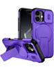 Magnetic Push Slide Lens Case with Kickstand (PURPLE) for iPhone 13 / 14 (Only Ground Shipping)
