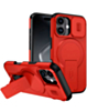 Magnetic Push Slide Lens Case with Kickstand (RED) for iPhone 13 / 14 (Only Ground Shipping)