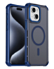 Dual Layer Electroplated Border Wireless Charging Case (DARK BLUE) for iPhone 13 / 14 / 16e / 17e (Only Ground Shipping)
