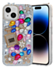 Crystal Flower Perfume Silicone Hard Case - MIX COLORS for iPhone 13 / 14 (Only Ground Shipping)