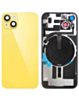 Back Glass with MagSafe Magnet & NFC & Flashlight Flex for iPhone 14 (NO LOGO) (YELLOW)