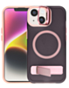 Matte Transparent Camera Stand Case with Wireless Charging for iPhone 13 / 14 (PINK) (Only Ground Shipping)