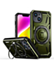 Full-Body Rugged Shockproof Case with Built-in Ring Holder - GREEN for iPhone 13 / 14 (Only Ground Shipping)