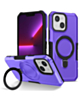 Hard PC Shockproof Case w /Ring Holder - PURPLE for iPhone 13 / 14 / 16e / 17e (Only Ground Shipping)