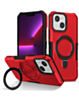 Hard PC Shockproof Case w /Ring Holder - RED for iPhone 13 / 14 / 16e / 17e (Only Ground Shipping)