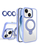 Magnetic Clear Case with 2 Kickstand & Camera Lens - LIGHT PURPLE for 13 / 14 / 16e / 17e (Only Ground Shipping)