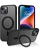 Carbon Wireless Charging Case with Ring Stand - BLACK for iPhone 14 / 13 (Only Ground Shipping)