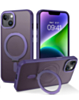 Carbon Wireless Charging Case with Ring Stand - PURPLE for iPhone 14 / 13 (Only Ground Shipping)