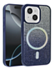 Wireless Charging Bling Diamond Crystal Case - BLUE for iPhone 13 / 14 (Only Ground Shipping)