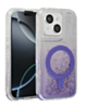 Wireless Charging Protective Glitter Liquid Bumper Case - PURPLE for iPhone 13 / 14 (Only Ground Shipping)
