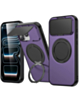Flip Lens Cover Case with MagSafe Ring Kickstand (PURPLE) for iPhone 14 Pro Max (Only Ground Shipping)