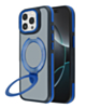 Matte Transparent Case with Wireless Charging Kickstand - BLUE for iPhone 14 Pro Max (Only Ground Shipping)
