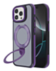 Matte Transparent Case with Wireless Charging Kickstand - PURPLE for iPhone 14 Pro Max (Only Ground Shipping)
