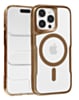 Glossy & Transparent Magnetic Case - DESERT GOLD for iPhone 14 Pro Max (Only Ground Shipping)