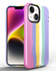 iPhone 14 Plus / 15 Plus Thinner Heavy Duty Rainbow Case - PINK (Only Ground Shipping)