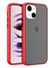 iPhone 14 Plus / 15 Plus Hard PC Rear / Soft TPU Colorful Border Case - RED (Only Ground Shipping)