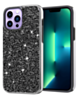 Bling Diamond Dual Layer Protection Case - BLACK for iPhone 14 Pro (Only Ground Shipping)