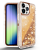 Protective Glitter Liquid Bumper Case - ROSE GOLD for iPhone 14 Pro (Only Ground Shipping)