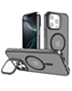 Slim Transparent Camera Stand Case with Wireless Charging - GRAY for iPhone 14 Pro Max (Only Ground Shipping)