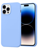 Soft Solid Silicone Case (Full Buttom Cover) - LIGHT BLUE for iPhone 14 Pro Max (Only Ground Shipping)