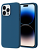 Soft Solid Silicone Case (Full Buttom Cover) - NAVY BLUE for iPhone 14 Pro Max (Only Ground Shipping)