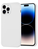 Soft Solid Silicone Case (Full Buttom Cover) - WHITE for iPhone 14 Pro Max (Only Ground Shipping)