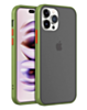 Hard PC Rear / Soft TPU Colorful Border Case - DARK GREEN for iPhone 14 Pro (Only Ground Shipping)