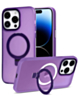 Carbon Wireless Charging Case with Ring Stand - PURPLE for iPhone 14 Pro Max (Only Ground Shipping)