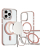 Thin Magnetic Clear Case with Camera Stand Kickstand - PINK for iPhone 14 Pro Max (Only Ground Shipping)