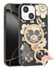 Luxury Diamond Shiny Cases with Butterfly Ring Design (BLACK) for iPhone 15 (Only Ground Shipping)
