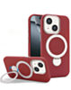 Silicone Magnetic Ring Stand Case for iPhone 17e / 16e / 15 / 14 / 13 (Burgundy) (Only Ground Shipping)