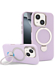 Silicone Magnetic Ring Stand Case for iPhone 17E / 16E / 15 / 14 / 13 (LILAC) (Only Ground Shipping)