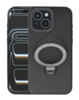 Pastel Shield Carbon Fiber Magnetic Kickstand Case (Black) for iPhone 13 / 14 / 15 / 16e / 17e (Only Ground Shipping)